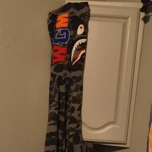 Bape Camouflage Zip Up Sweater - Black and Gray